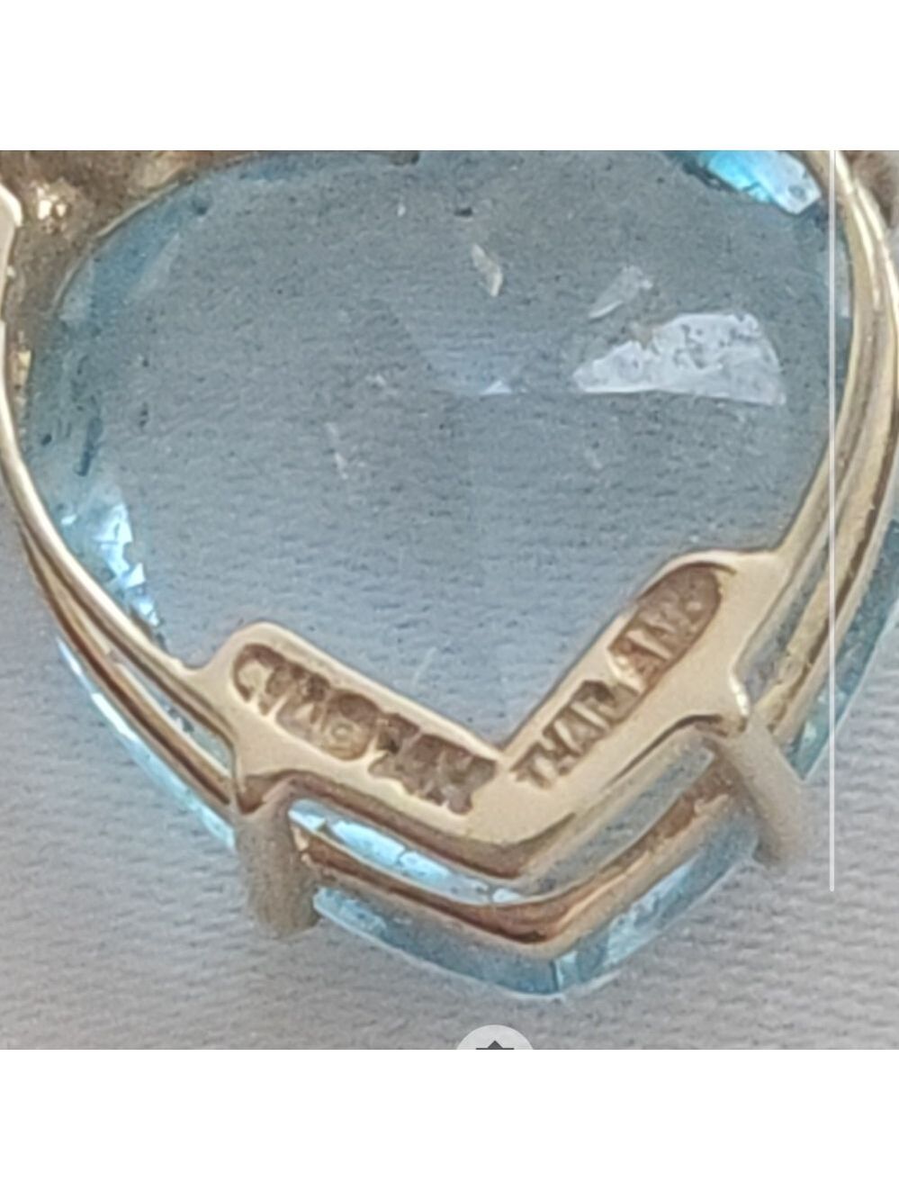Exquisite 5.00Ct Heart Cut Natural Swiss Blue Topaz & Natural Diamond Pendant - Picture 5 of 13